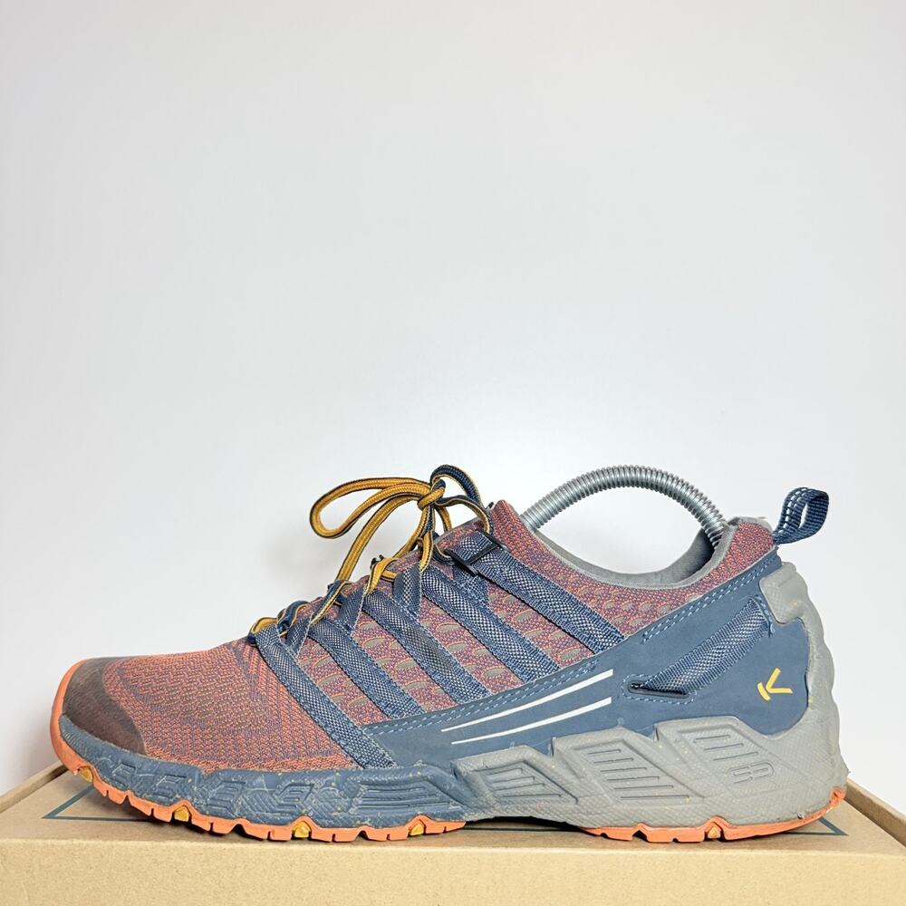 KEEN Mens Size 9.5 Versago Hiking Trail Shoes Sneakers Low Top Blue Grey Outdoor